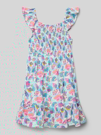 Happy Girls Kleid aus Viskose mit Smok-Details Helltuerkis 1