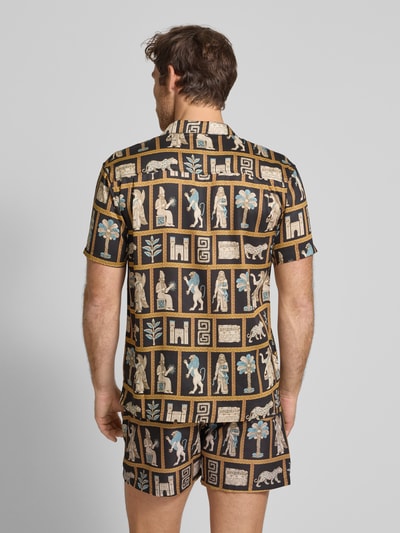 BOARDIES Regular Fit Freizeithemd mit Brusttasche Modell 'Mesopotamia' Black 5