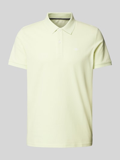 Tom Tailor Regular Fit Poloshirt aus Baumwoll-Piqué mit Logo-Stitching Neon Gelb 2