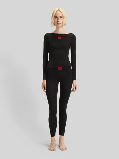 HUGO Slim Fit Thermo-Leggings mit Viskose-Anteil Black 1