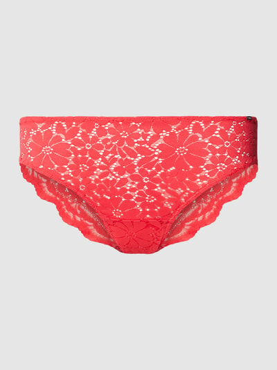 Skiny Slip met ajourpatroon Rood - 1