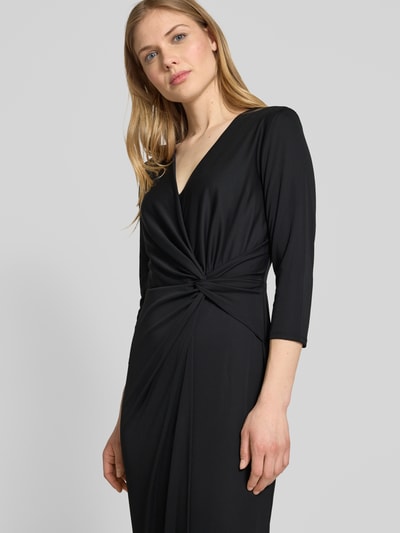 Lauren Ralph Lauren Knielange jurk met knoopdetail, model 'CAROLETTE' Zwart - 3