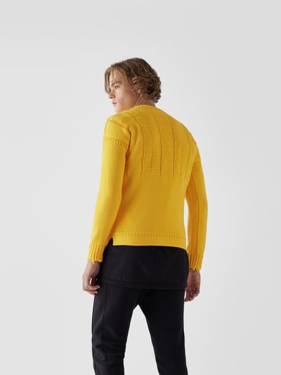 Maison Margiela Pullover mit Strukturmuster Gelb 5