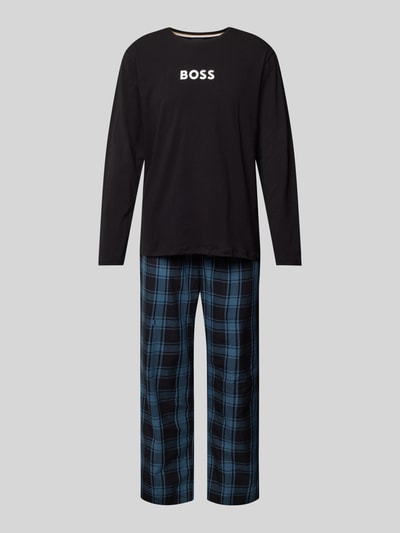 BOSS Pyjama mit Label-Print Black 1