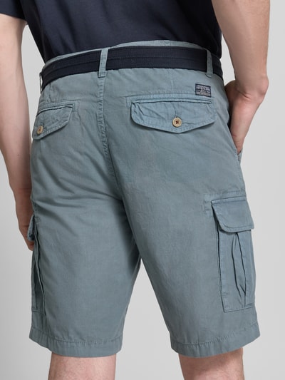 Petrol Regular Fit Bermudas mit Cargo-Taschen Blau 3