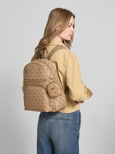 Guess Rucksack mit Label-Applikation Modell 'POWER PLAY' Taupe 1