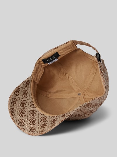 Guess Cap mit Allover-Logo-Muster Modell 'AVIANA' Camel 2