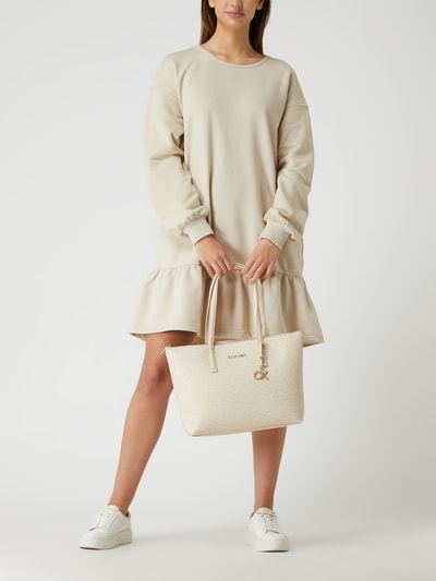 CK Calvin Klein Shopper mit Logo-Muster  Sand 1