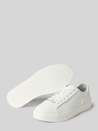 Produktfoto, Sneaker mit Logo-Detail Modell 'Gunter' von bugatti in Weiß mit abgerundeter Passform, Schnürverschluss, Absatzhöhe 4 cm, Schafthöhe 6 cm, Schaftweite 6 cm für Herren
