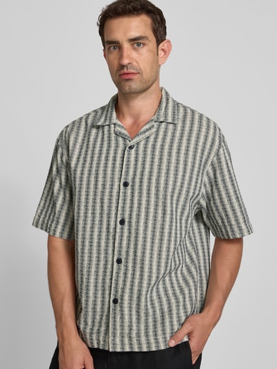 Edwin Regular Fit Freizeithemd mit 1/2-Arm Modell 'SAGA' Black 3