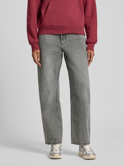 Review Straight leg jeans in 5-pocketmodel Lichtgrijs - 4