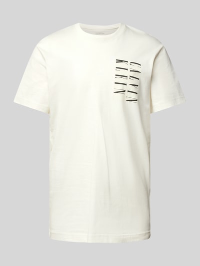 Calvin Klein Jeans T-Shirt mit Label-Print Offwhite 2