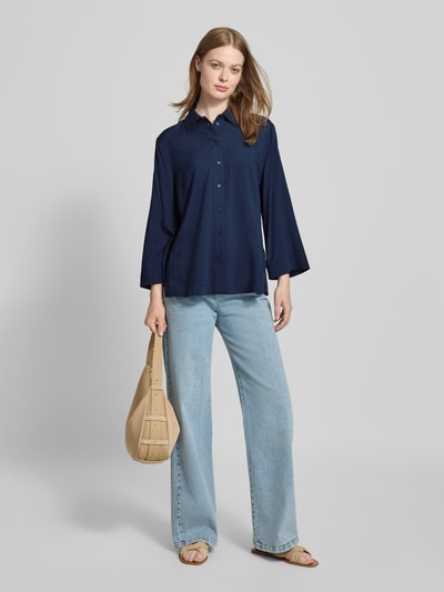 Christian Berg Woman Regular Fit Bluse aus Viskose mit 3/4-Arm Dunkelblau 1