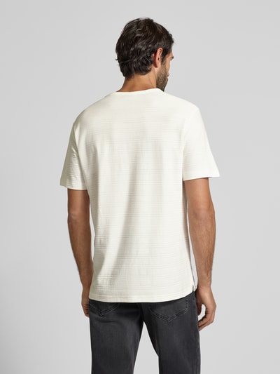 Lerros T-Shirt mit Brusttasche und Label-Stitching Modell 'SERAFINO' Offwhite 5