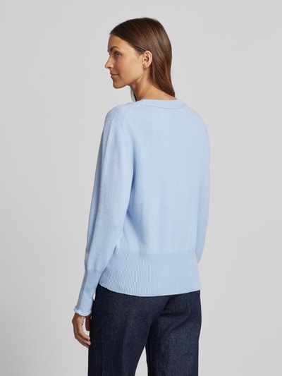 Marc Cain Strickpullover mit gerippten Abschlüssen Hellblau 5