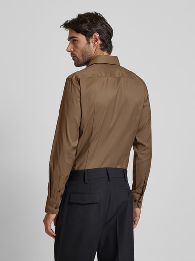 BOSS Slim Fit Business-Hemd mit Kentkragen Modell 'Hank' Taupe 5