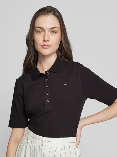 Tommy Hilfiger Poloshirt met korte knoopsluiting Zwart - 3