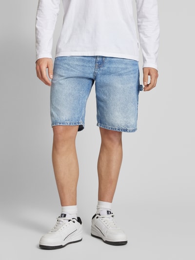 REVIEW Baggy fit korte jeans in 5-pocketmodel Blauw - 4
