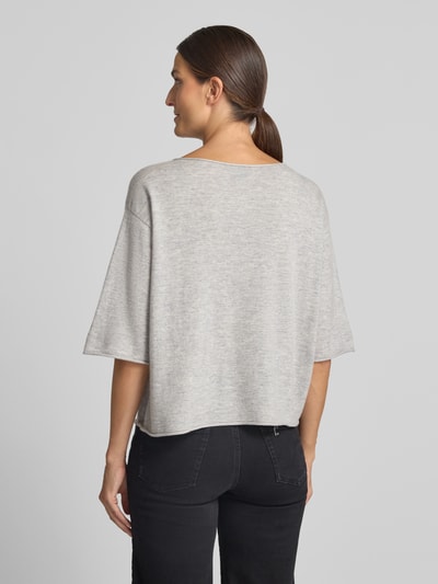 BOSS Orange Loose Fit Pullover aus Kaschmir-Schurwoll-Mix Modell 'C_Fiolanna' Hellgrau Melange 5
