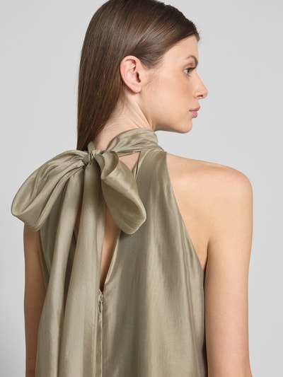 Jake*s Cocktail Cocktailjurk van lyocellmix met opstaande kraag Kaki - 3