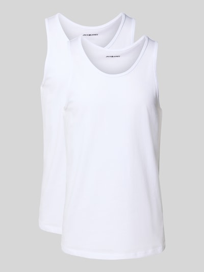 Jack & Jones Tanktop met geribde ronde hals in een set van 2 stuks Wit - 1