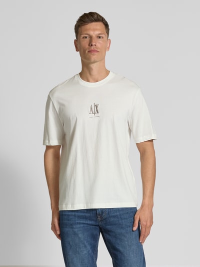 ARMANI EXCHANGE T-shirt met labelprint Wit - 4
