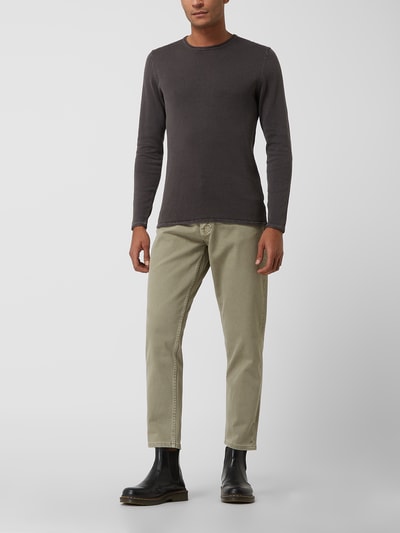 Colours & Sons Relaxed Fit Cropped Jeans mit Stretch-Anteil  Olivgrün 1