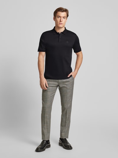 BOSS Slim Fit Poloshirt mit kurzer Knopfleiste Black 1