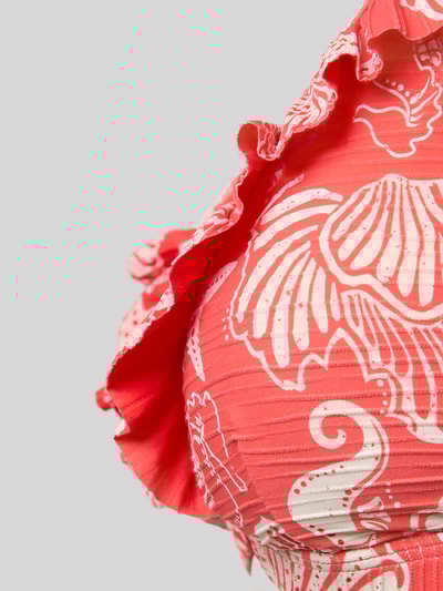 Shiwi Bikini-Oberteil mit Volants Koralle 2