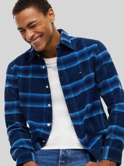 Tommy Jeans Regular Fit Freizeithemd mit Cordstruktur Dunkelblau 3