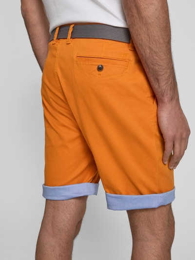 MCNEAL Slim fit shorts met riem Oranje - 3