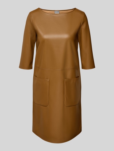 MM Smalle jurk in kunstleerlook Cognac - 2