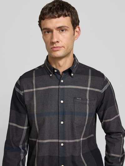 Barbour Koszula casualowa o kroju tailored z czystej bawełny Grafitowy 3