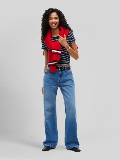 Tommy Jeans Slim fit t-shirt van katoenmix Marineblauw - 1