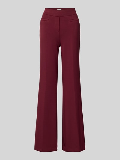 Christian Berg Woman Flared Fit Stoffhose aus Viskose-Mix  Dunkelrot 2