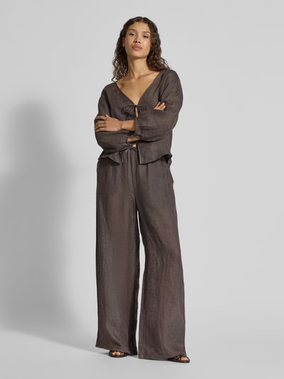 Christian Berg Woman Hemdbluse mit 3/4-Arm Schoko 1