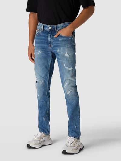 Tommy Jeans Slim Fit Jeans im 5-Pocket-Design Modell 'AUSTIN' Jeansblau 4