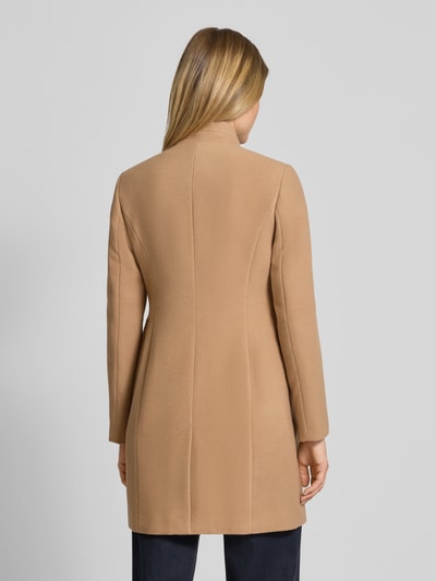 comma Regular fit lange jas met viscose Camel - 5