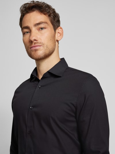 Jack & Jones Premium Slim fit vrijetijdsoverhemd met kentkraag, model 'PARKER' Zwart - 3