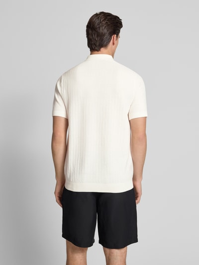 SELECTED HOMME Poloshirt mit kurzem Reißverschluss Offwhite 5