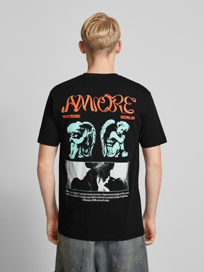 Vertere T-Shirt mit Label-Print Modell 'AMORE' Black 5