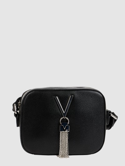 VALENTINO BAGS Torba camera bag z efektem metalicznym model ‘Divina’ Czarny 1