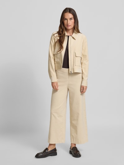 comma Blazer mit Reißverschluss und Pattentaschen Sand 1