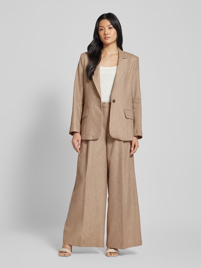 Stefanel Blazer mit Reverskragen und Pattentaschen Beige 1