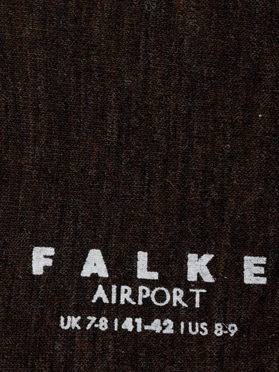 Falke Sokken van scheerwolmix, model 'Airport Sock' Donkerbruin - 2