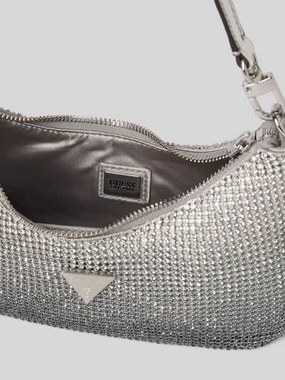Guess Handtasche mit Strasssteinbesatz Modell 'ZALINA' Silber 5
