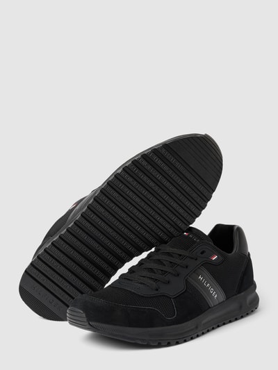 Tommy Hilfiger Sneakersy z detalami z logo model ‘MODERN CORPORATE MIX RUNNER’ Czarny 5
