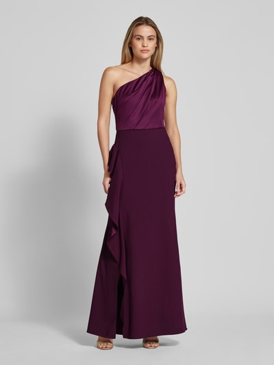 Adrianna Papell Avondjurk met one shoulder-band Bordeaux - 4