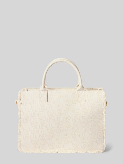 Produktfoto, Handtasche mit Label-Stitchings Modell 'SHYLA' von VALENTINO BAGS in Creme mit Fransen, Reißverschluss, Tragegriffe, Schultergurt, Hauptfach, Reißverschlusstasche innen, Breite 41 cm, Länge 31 cm, Tiefe 17 cm, Länge Schulterriemen 110 cm