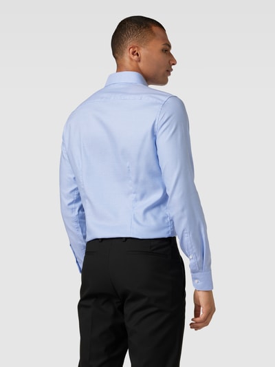 Seidensticker Super SF Super Slim Fit Businesshemd Uni Struktur Bleu 5